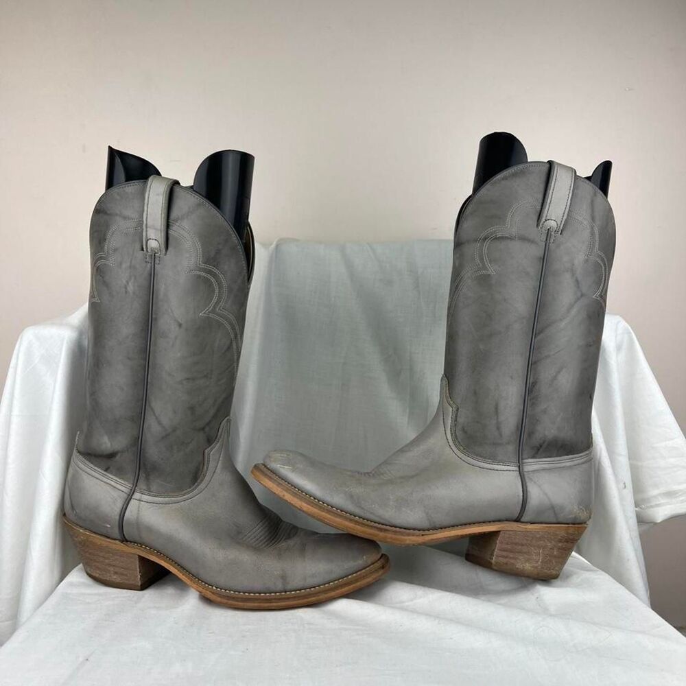 Vintage Wrangler Grey Cowboy Boots  Size 9.5